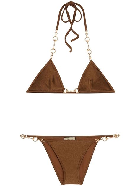 gucci swimsuit women|Gucci bikini brown.